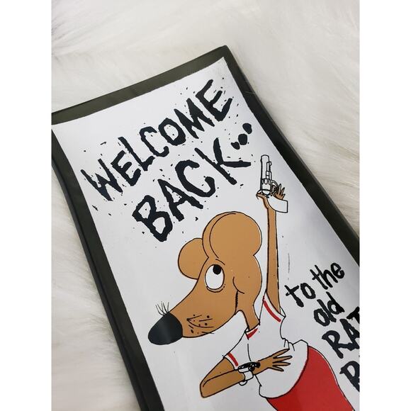 Vintage 60’s Houze Art William Box Trinket Dish Humor Welcome Back Rat Race Mcm - Picture 3 of 6